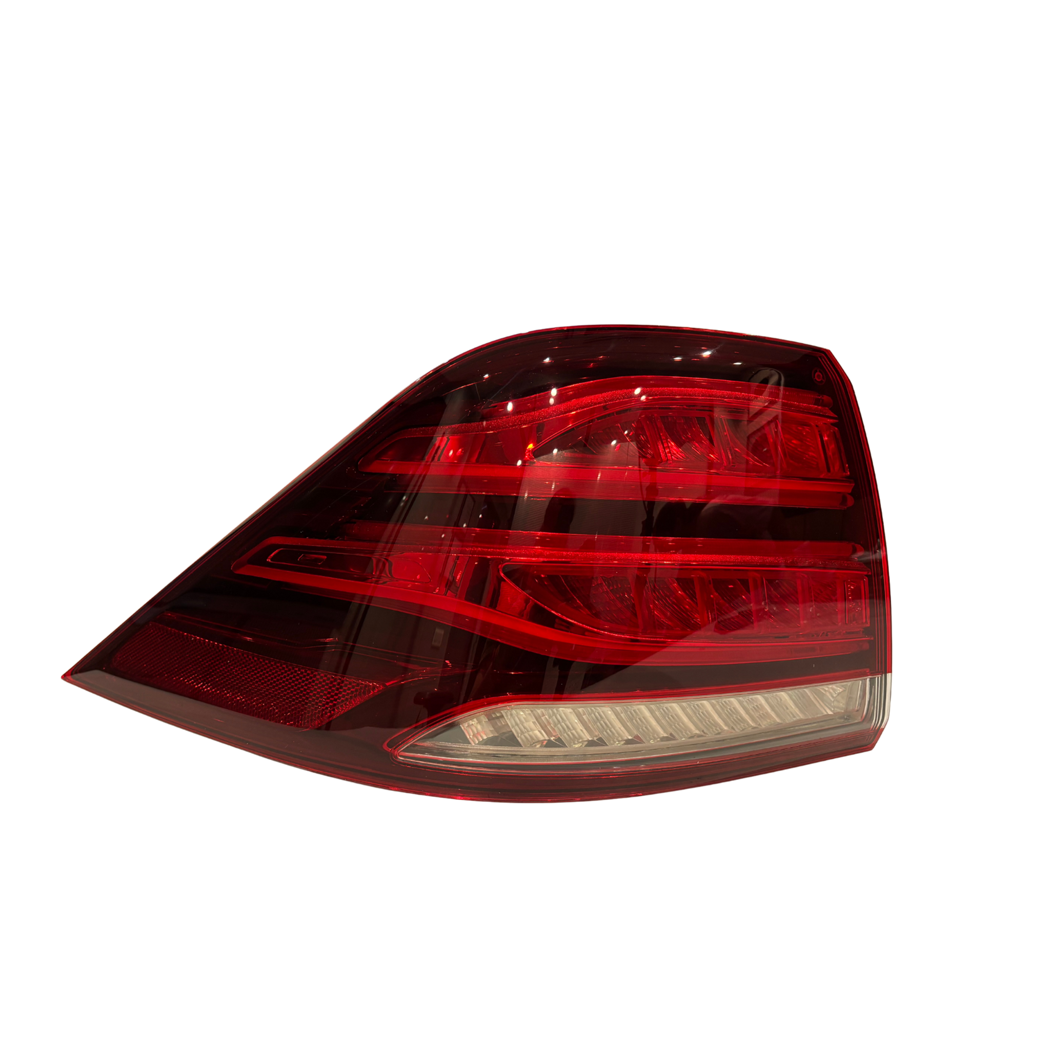 Outer Left Tail Light Assembly for MERCEDES-BENZ GLE W166 (2015-2019) in Red/Clear color LED With Bulb Holder