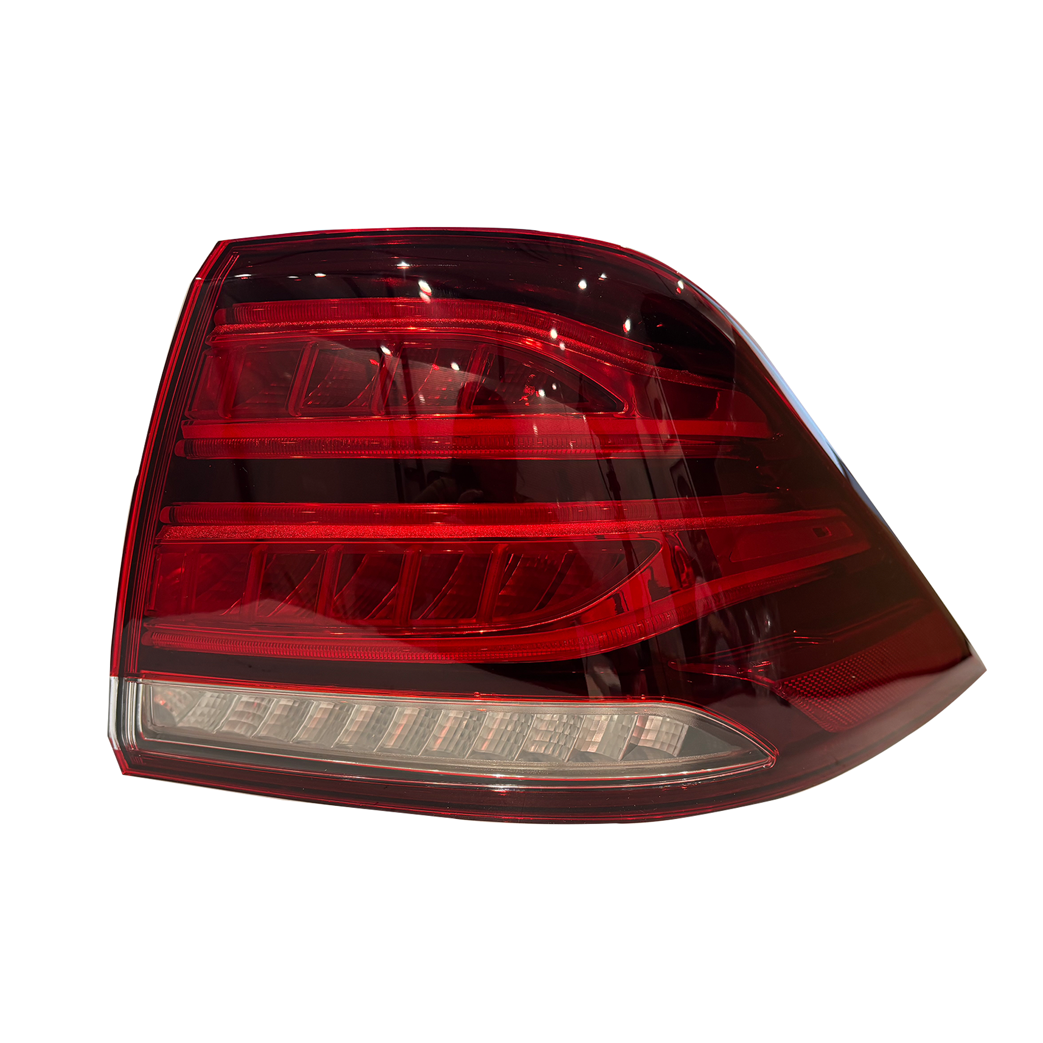 Outer Right Tail Light Assembly for MERCEDES-BENZ GLE W166 (2015-2019) in Red/Clear color LED With Bulb Holder