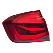 Outer Left Tail Light Assembly for BMW 3 F30 (2015-2019) in Red/Clear color LED With Bulb Holder Plastic Housing