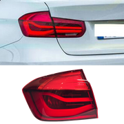 Outer Left Tail Light Assembly for BMW 3 Series F80 (2015-2018) in Red/Clear color LED With Bulb Holder Plastic Housing