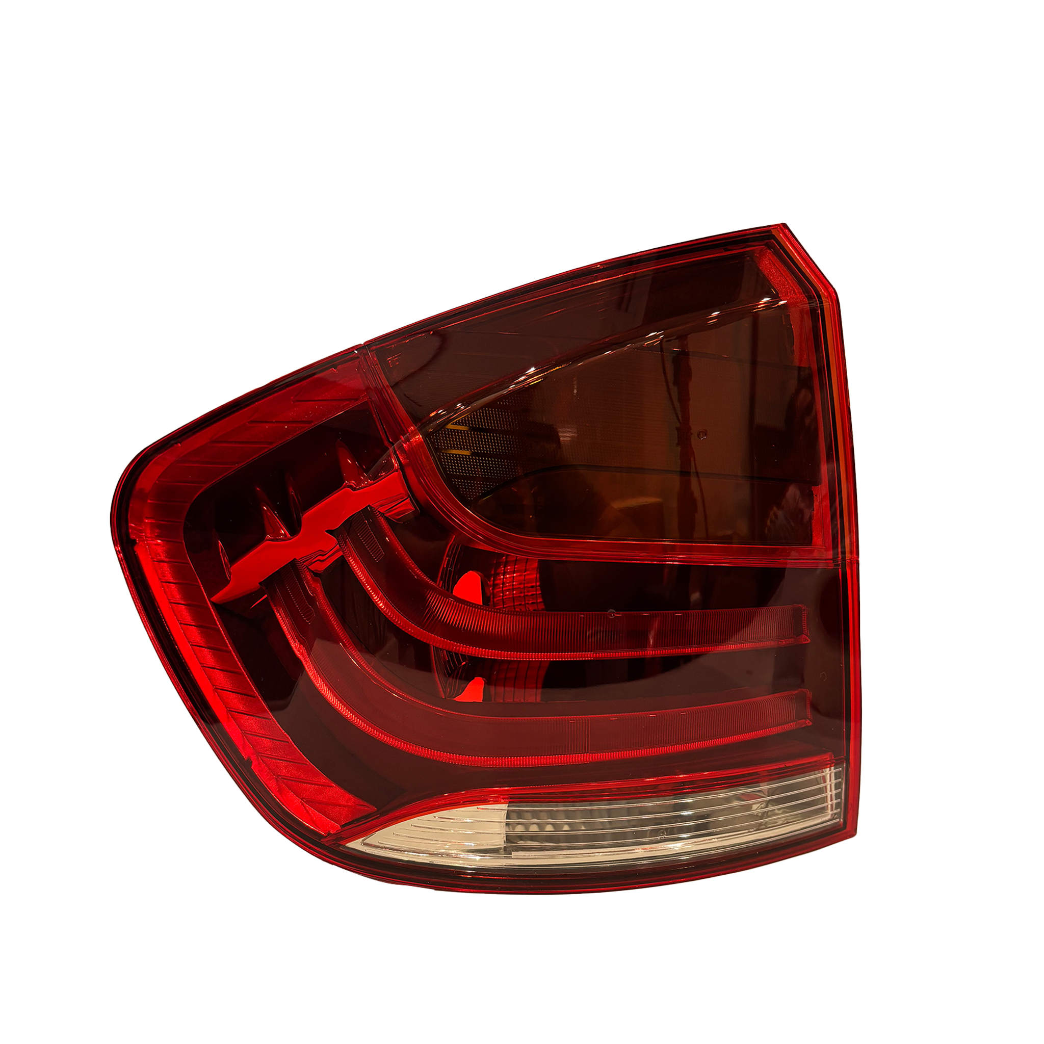 Outer Left Tail Light Assembly for BMW X1 E84 (2009-2015) in Red/Clear color LED Without Bulb Holder