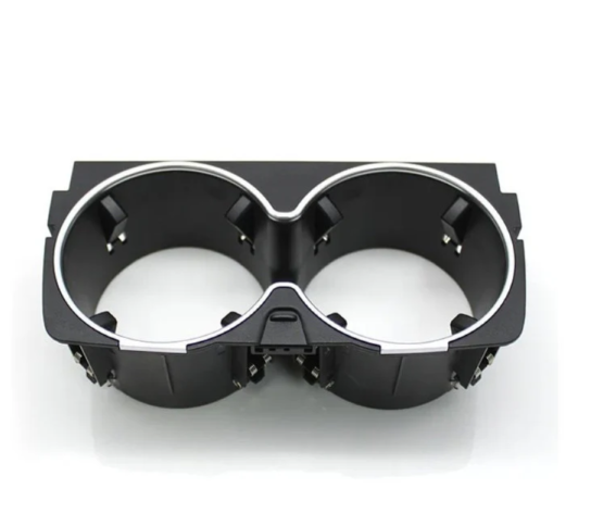 Console Cup Holder Model A for MERCEDES-BENZ S-CLASS W222 (2013-2020) in Black color Matte Chrome