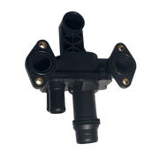 Coolant Flange for LAND ROVER RANGE ROVER VELAR L560 (2017) in Black color without thermostat, with housing, Plastic