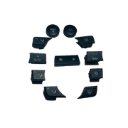 Dashboard AC Button Set for BMW 1 SERIES E88 (2007-2013) in Black color 11 Piece, PC and ABS material