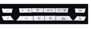Dashboard AC Button Set for BMW 2 SERIES F22 (2018-2021) in Silver color