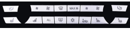 Dashboard AC Button Set for BMW 3 F30 (2012-2018) in Silver color