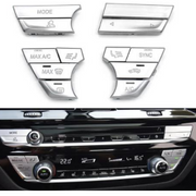 Dashboard AC Button Set for BMW 6 G32 (2017-2020) in Silver color Model B, 12 pieces