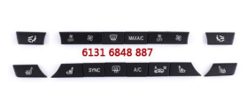 Dashboard AC Button Set for BMW 7 SERIES F01 (2009-2015) in Black color 14-piece set