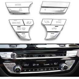 Dashboard AC Button Set for BMW 7 SERIES G12 (2015-2022) in Silver color Model B, 12 pieces