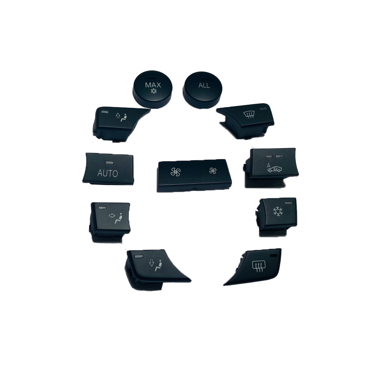 Dashboard AC Button Set for BMW X3 F25 (2011-2017) in Black color 11 Piece, PC and ABS material