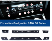 Dashboard AC Button Set for BMW X5 F15 (2014-2018) in Black color 12-piece