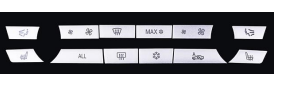 Dashboard AC Button Set for BMW X5 F15 (2014-2018) in Silver color