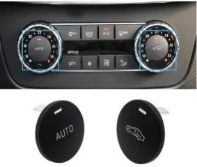 Dashboard AC Buttons Rotary Cover Set for MERCEDES-BENZ ML-CLASS W166 (2012-2015) in Black color