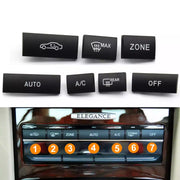 Dashboard AC Buttons Set for MERCEDES-BENZ B-CLASS W246 (2011-2018) in Black color 7 Piece, PC and ABS material
