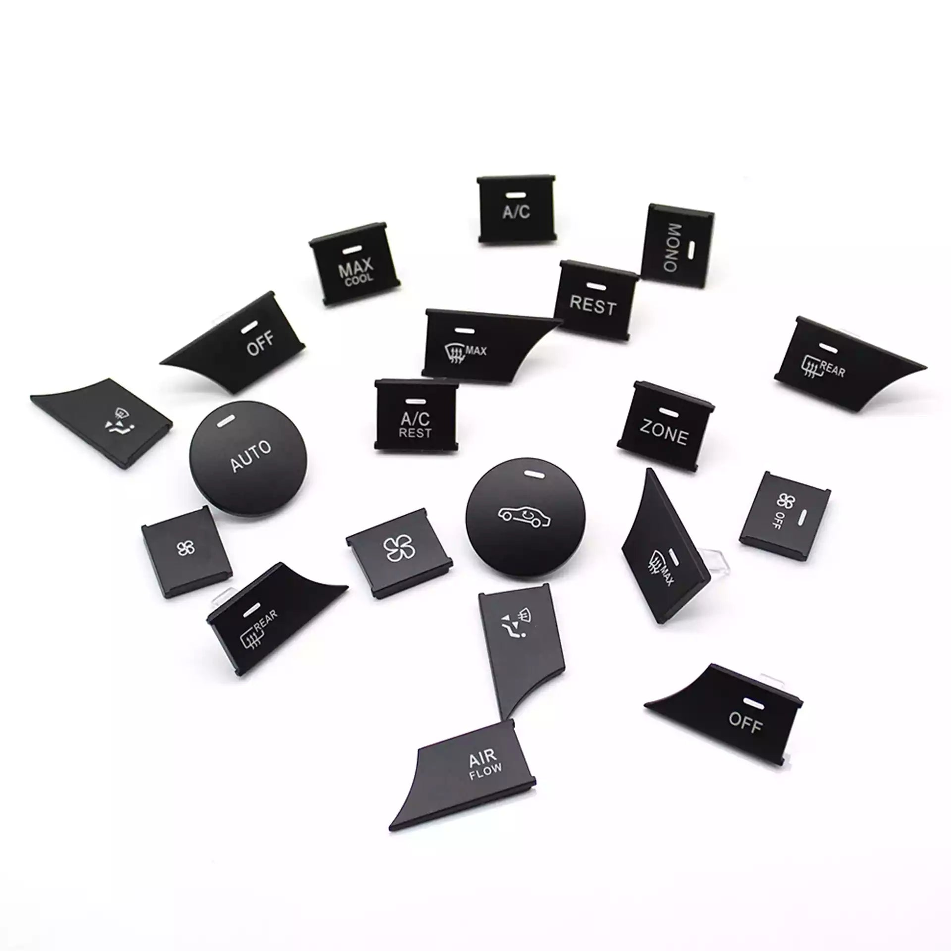 Dashboard AC Buttons Set for MERCEDES-BENZ C-CLASS W204 (2007-2014) in Black color Model C (W204) in PC and ABS