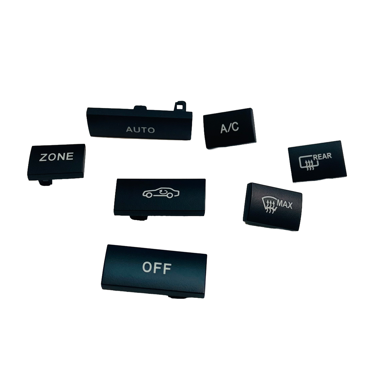 Dashboard AC Buttons Set for MERCEDES-BENZ CLS C218 (2011-2017) in Black color 7 Piece, PC and ABS material