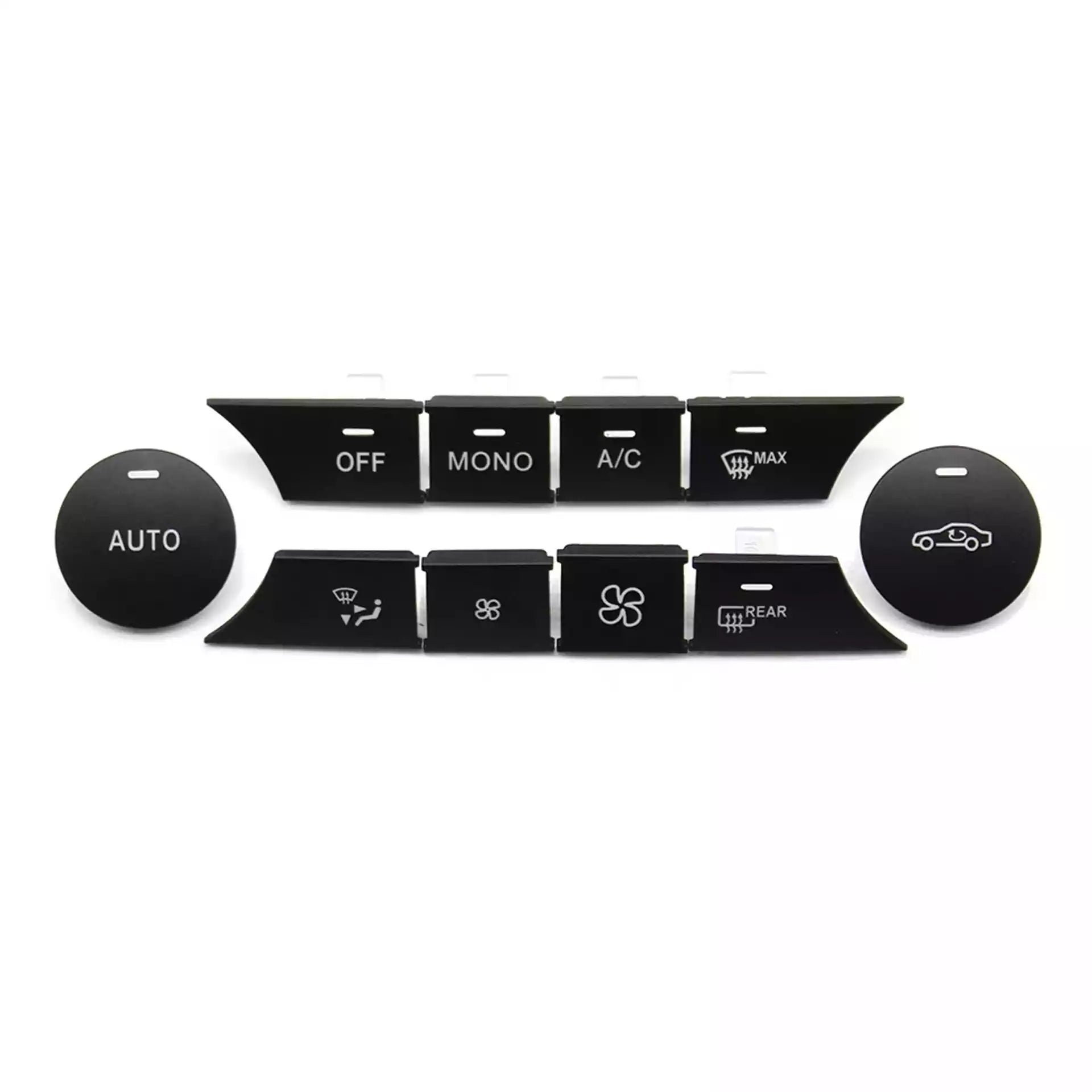 Dashboard AC Buttons Set for MERCEDES-BENZ GLK-Class X204 (2010-2015) in Black color Model C (W204) in PC and ABS