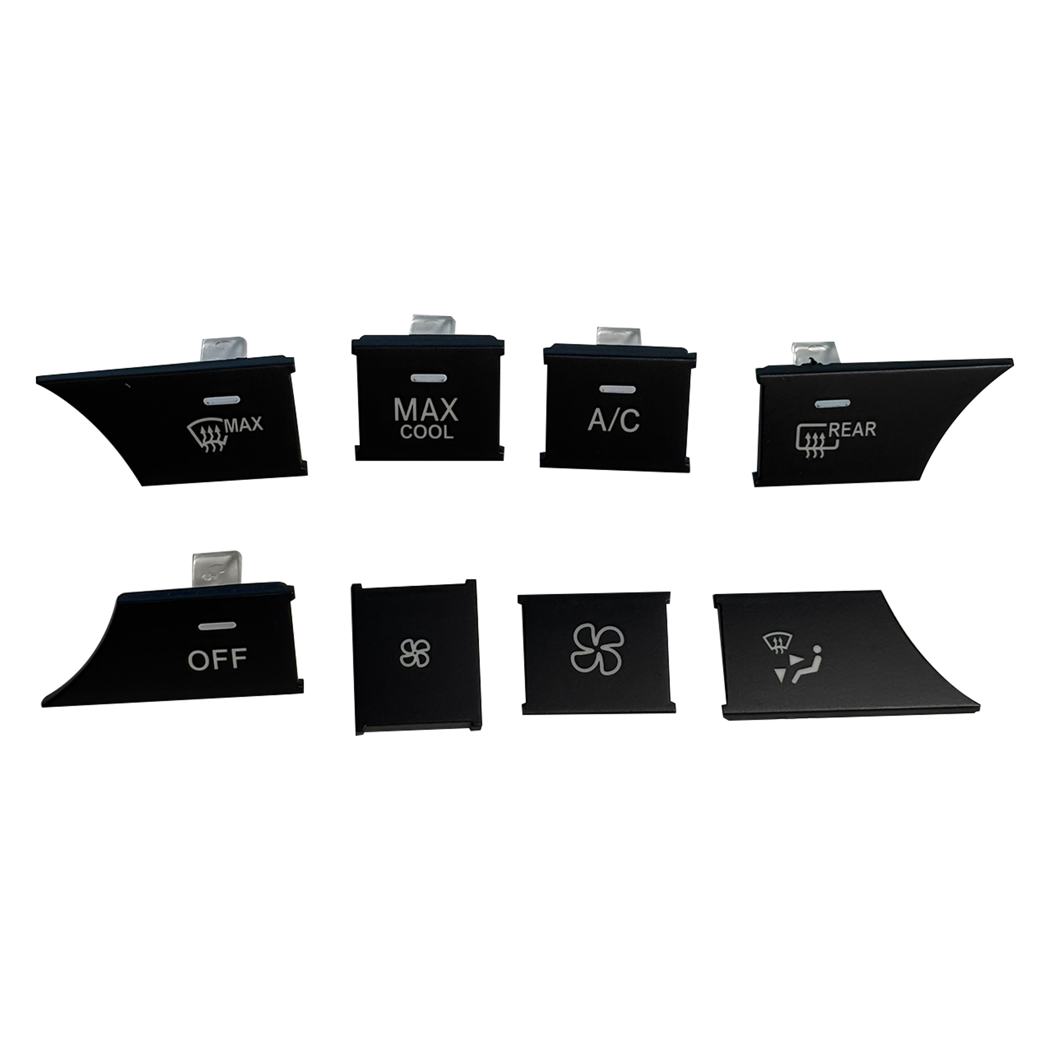 Dashboard AC Buttons Set for MERCEDES-BENZ ML-CLASS W166 (2012-2015) in Black color Model A PC&ABS