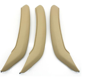 Door Handle Set for BMW X3 F25 (2011-2017) in Beige color with Leather Cover