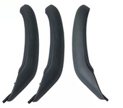 Door Handle Set for BMW X3 F25 (2011-2017) in Black color with Leather Cover