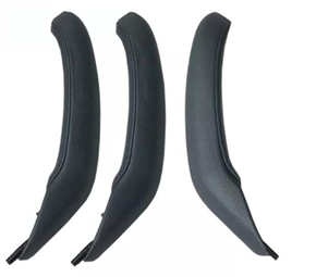 Door Handle Set for BMW X4 F26 (2014-2018) in Black color with Leather Cover