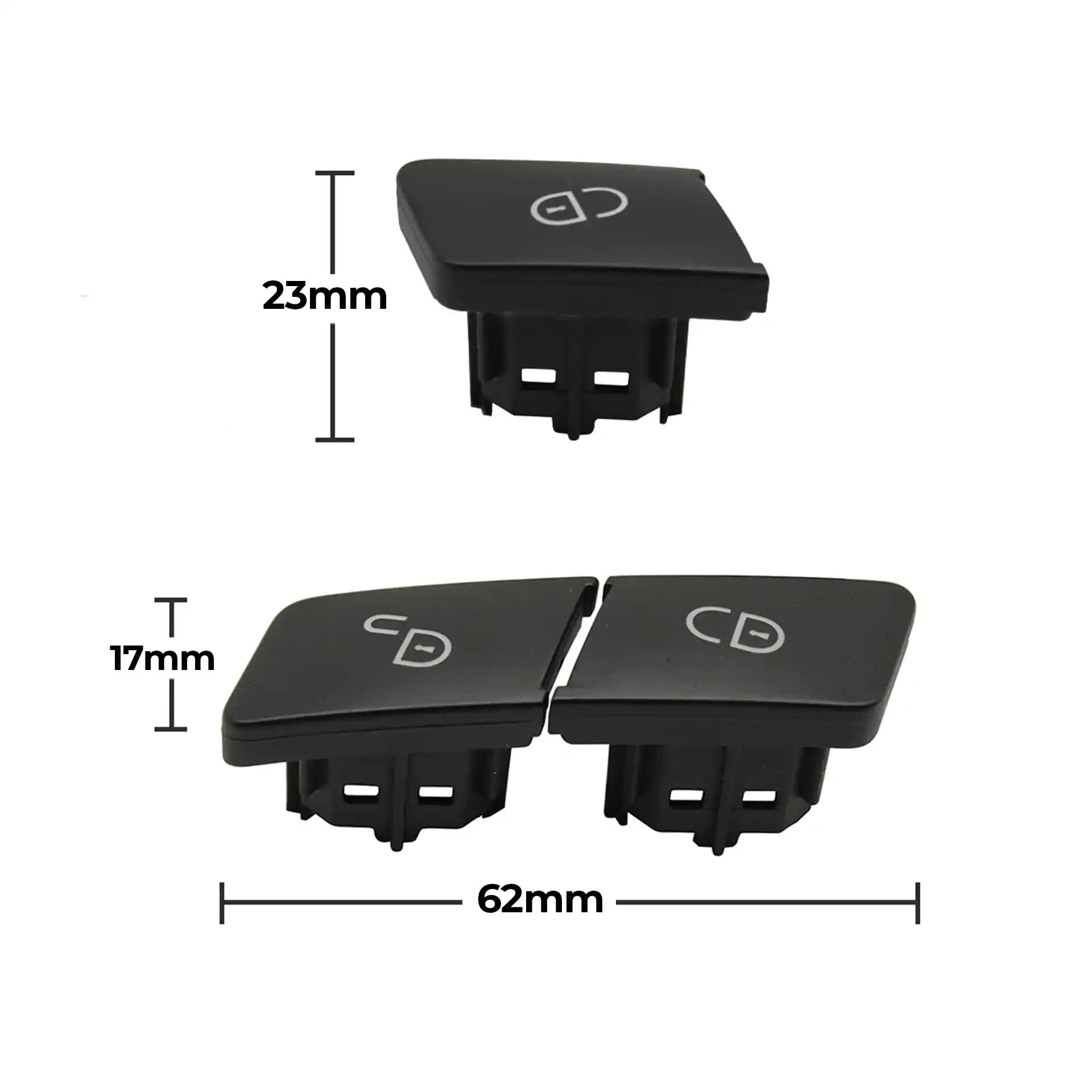 Door Lock Switch for MERCEDES-BENZ C-CLASS W204 (2007-2014) in Black color Set of 2 (L+R)