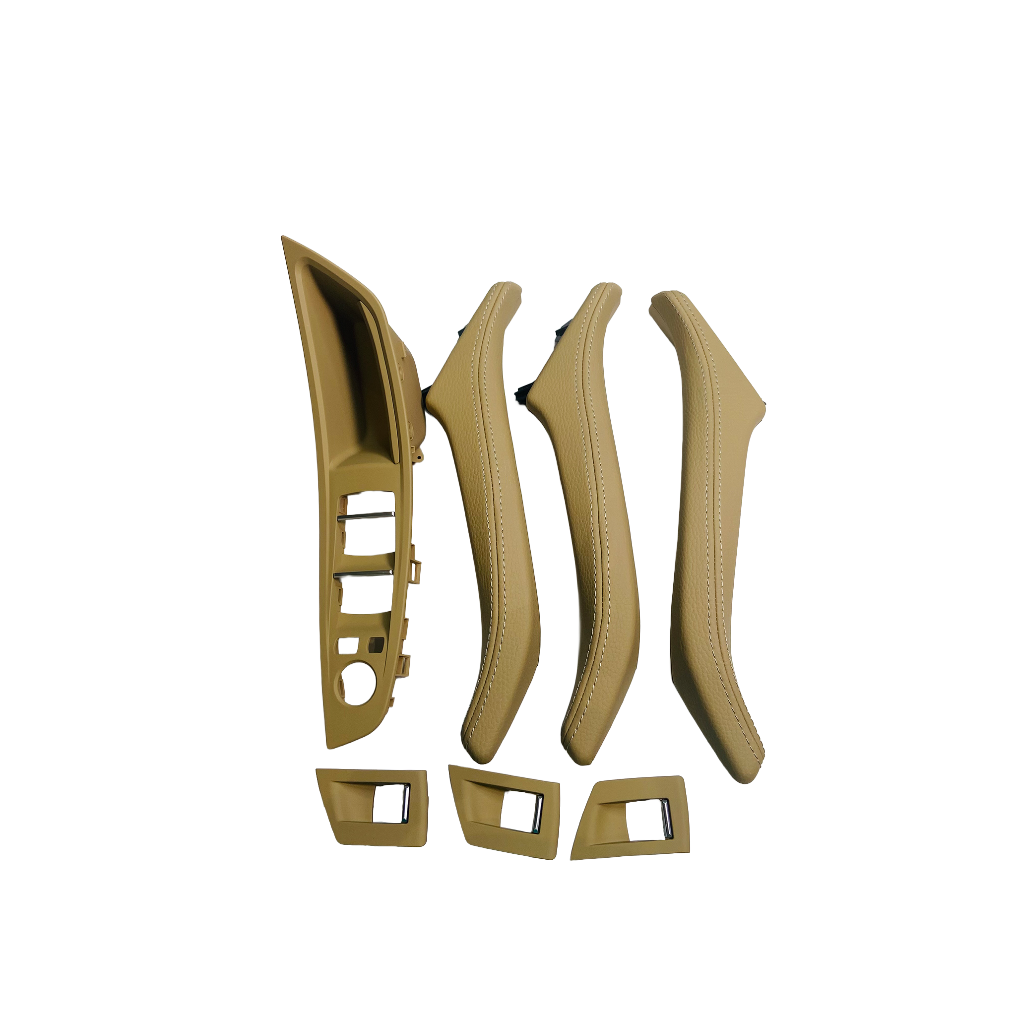 Door Pull Handle And Window Switch Panel Set for BMW 5 SERIES F10 (2010-2016) in Beige color