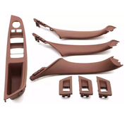 Door Pull Handle And Window Switch Panel Set for BMW 5 SERIES F10 (2010-2016) in Brown color