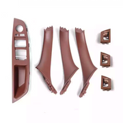 Door Pull Handle And Window Switch Panel Set for BMW 5 SERIES F10 (2010-2016) in Brown color