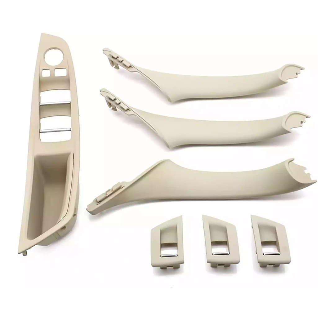 Door Pull Handle And Window Switch Panel Set for BMW 5 SERIES F10 (2010-2016) in Oyster color