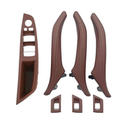 Door Pull Handle And Window Switch Panel Set for BMW 5 SERIES F10 (2010-2016) in Red Brown color