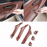 Door Pull Handle And Window Switch Panel Set for BMW 5 SERIES F10 (2010-2016) in Red Brown color