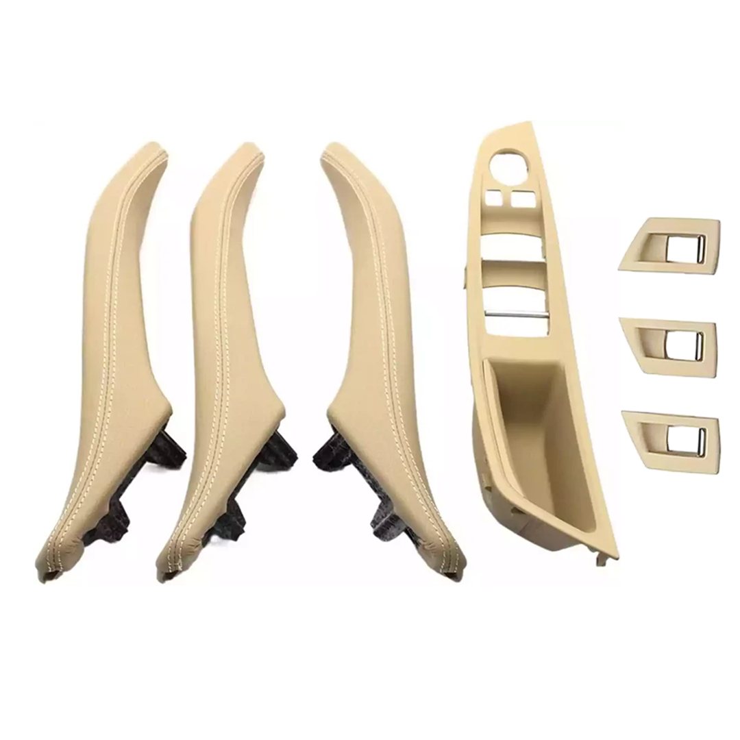 Door Pull Handle And Window Switch Panel Set for BMW 5 Series F11 (2010-2016) in Beige color