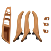Door Pull Handle And Window Switch Panel Set for BMW 5 Series F11 (2010-2016) in Champagne color