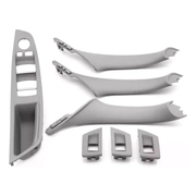 Door Pull Handle And Window Switch Panel Set for BMW 5 Series F11 (2010-2016) in Gray color