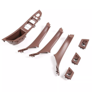 Door Pull Handle And Window Switch Panel Set for BMW 5 Series F11 (2010-2016) in Red Brown color