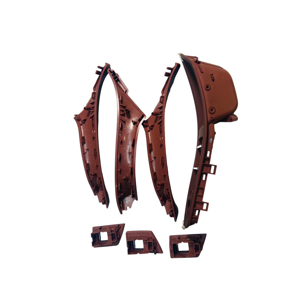 Door Pull Handle And Window Switch Panel Set for BMW 5 Series F11 (2010-2016) in Red Brown color