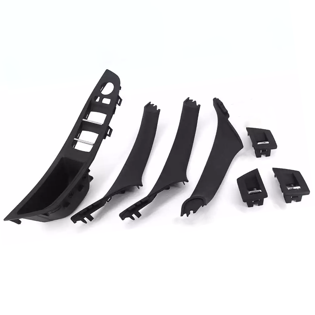 Door Pull Handle And Window Switch Panel Set for BMW 5 Series F18 (2010-2016) in Black color