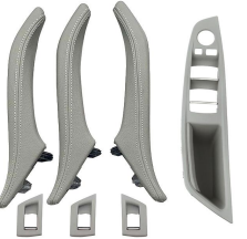 Door Pull Handle And Window Switch Panel Set for BMW 5 Series F18 (2010-2016) in Gray color RHD