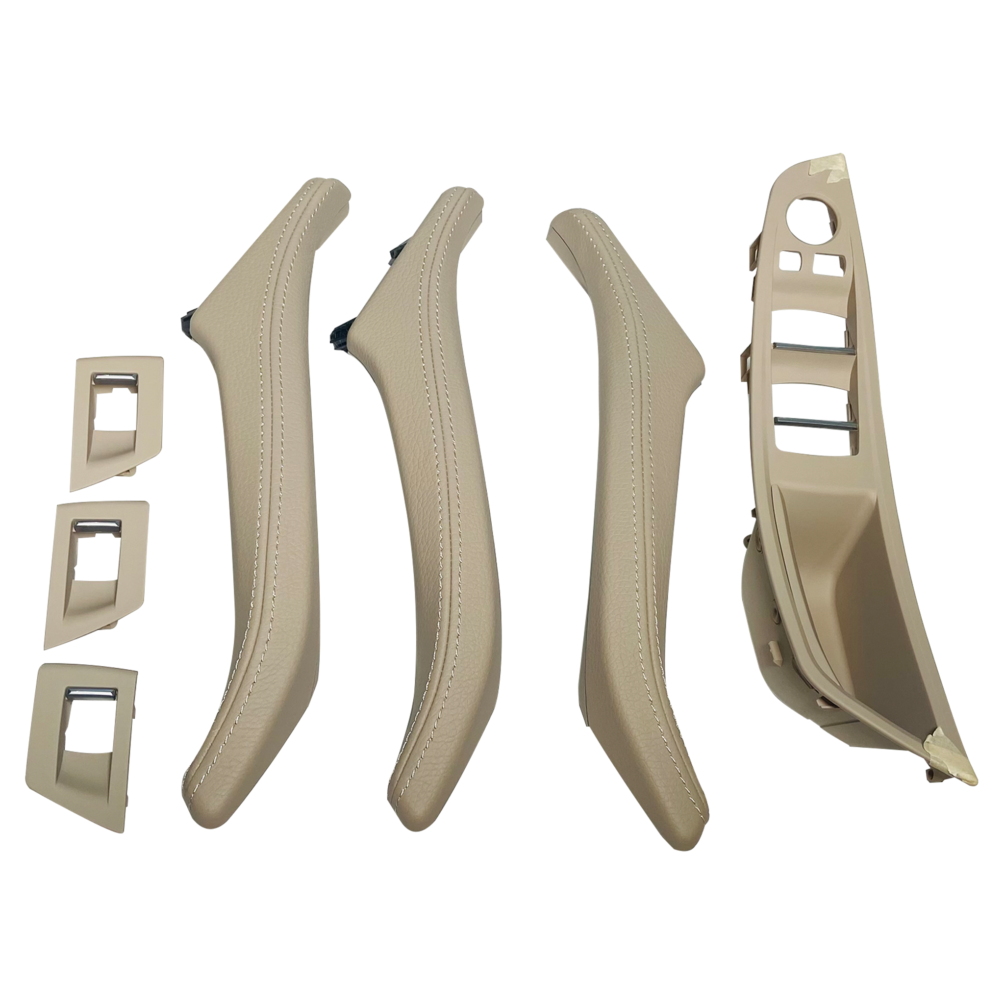Door Pull Handle And Window Switch Panel Set for BMW 5 Series F18 (2010-2016) in Oyster color