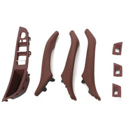 Door Pull Handle And Window Switch Panel Set for BMW 5 Series F18 (2010-2016) in Red Brown color