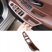 Door Pull Handle And Window Switch Panel Set for BMW 5 Series F18 (2010-2016) in Red Brown color