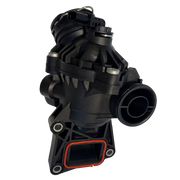 Engine Coolant Thermostat Housing Assembly for MERCEDES-BENZ S-CLASS W222 (2013-2020) with 2 pins, sensor, gaskets, plastic housing