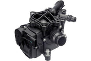 Engine Cooling Thermostat Housing Assembly for BMW 7 SERIES E65 (2007-2008) electronically controlled, with sensor, 4 pins, Plastic