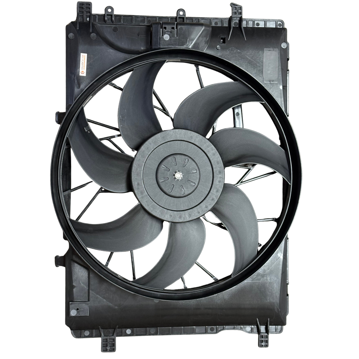 Engine Radiator Cooling Fan Assembly for MERCEDES-BENZ E-CLASS W212 (2009-2016) with 4-pin connector, control unit, and shroud