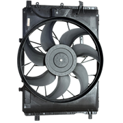 Engine Radiator Cooling Fan Assembly for MERCEDES-BENZ E-CLASS W212 (2009-2016) with 4-pin connector, control unit, and shroud