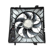 Engine Radiator Cooling Fan Assembly for MERCEDES-BENZ ML-CLASS W166 (2012-2015) with radiator fan shroud, Brushless Motor, 4 pins