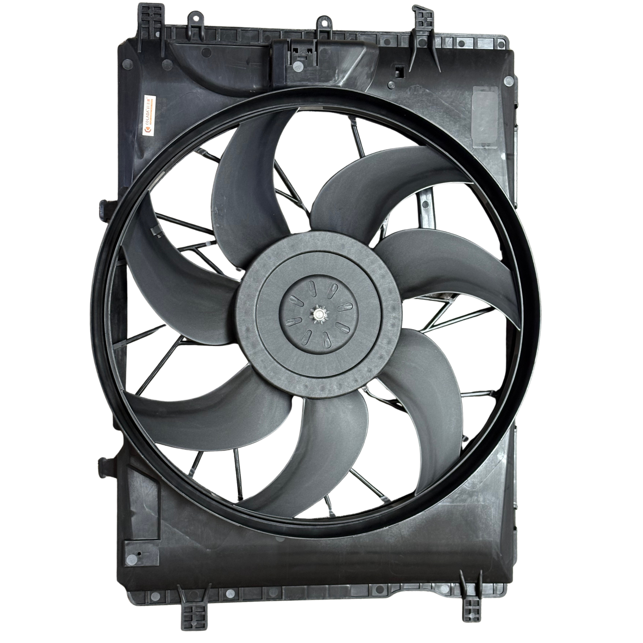 Engine Radiator Cooling Fan Assembly for MERCEDES-BENZ SLK R172 (2011-2015) with 4-pin connector, control unit, and shroud