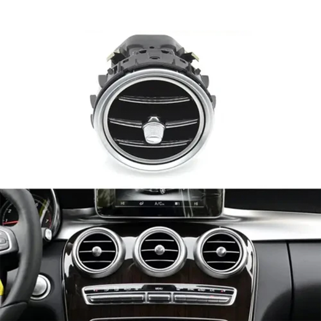 Front AC Vent Assembly for MERCEDES-BENZ GLC W253 (2015-2023) in Black color High-End Model Chrome