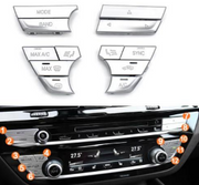 Front Dashboard AC Button Set for BMW 5 SERIES G30 (2016-2023) in Silver color Model A, 12 pieces